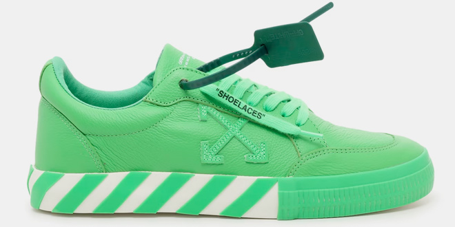 Off White Low Vulcanized Sneaker Mens Lime Green