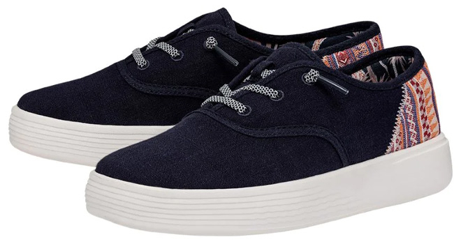 Pair of Hey Dude Womens Conway Shoes Navy