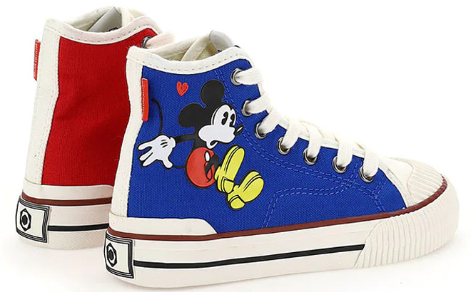 Pair of Master of Arts Mickey High Top Sneakers