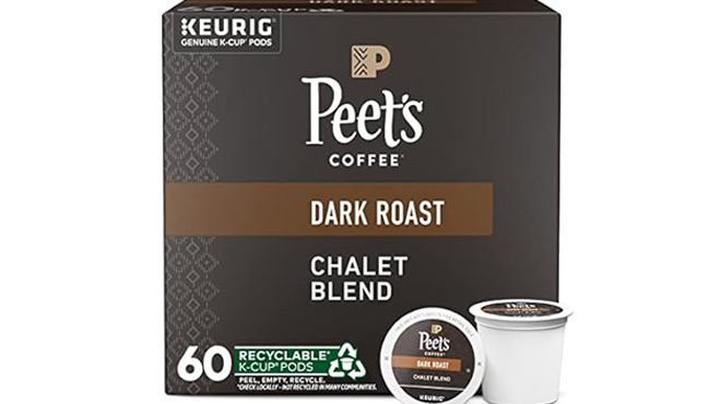 Peets Coffee K Cups 60 ct Dark Roast Chalet Blend