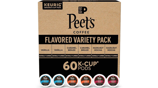 Peets Coffee K Cups 60 ct Variety Pack Box