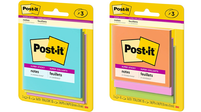 Post it Super Sticky Notes Packs