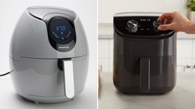 PowerXL 7 Quart Classic Air Fryer and Instant Pot Instant Essentials 4 Quart Air Fryer