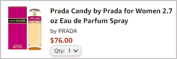 Prada Candy by Prada Spray Checkout Screenshot