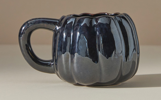 Pumpkin Shaped Mug in Black Color