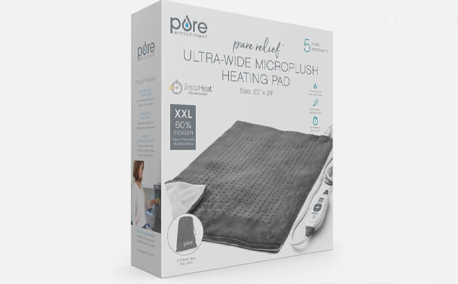 Pure Enrichment Heating Pad on a Box