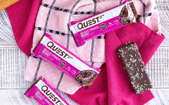 Quest Nutrition Chocolate Sprinkled Doughnut Protein Bars