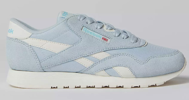 Reebok Womens Classic Nylon Sneakers in Baby Blue