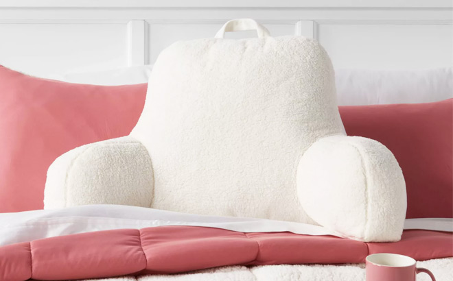 Room Essentials Faux Shearling Bed Rest Pillow