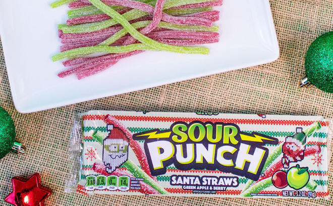 Santa Straws Sour Candy