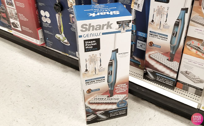 Shark Genius Steam Pocket Mop on the Floor