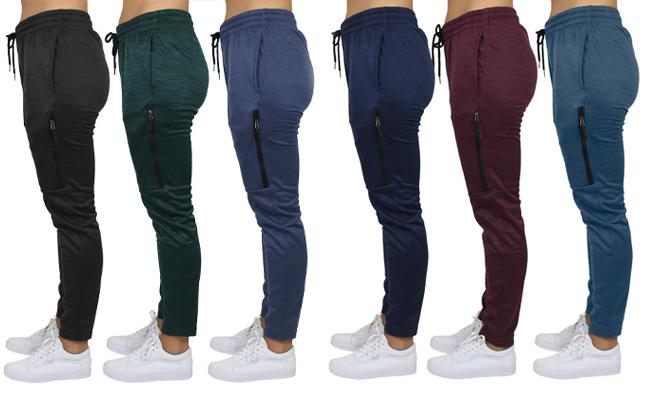 Six Loose Fit Fleece Lined Tech Joggers