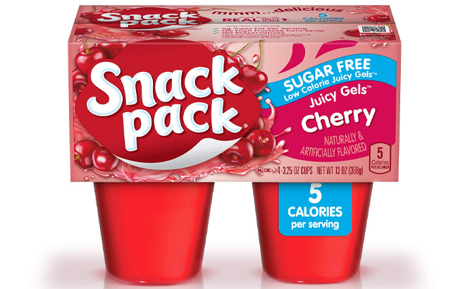 Snack Pack Cherry Juicy Gels Cups 4 Pack