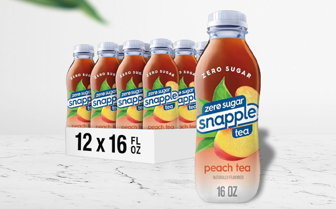 Snapple Tea 12 Pack on a Table