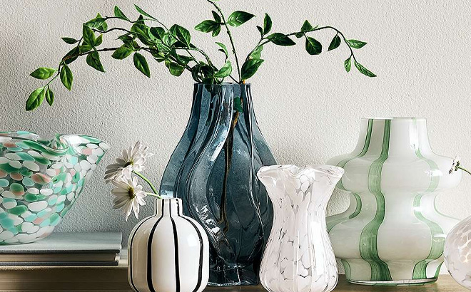 Sonoma Goods Light Blue Tinted Vase on Desk 1