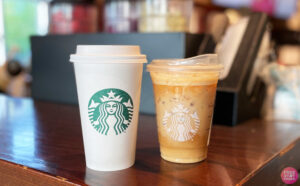 Starbucks Coffee Drinks on the table