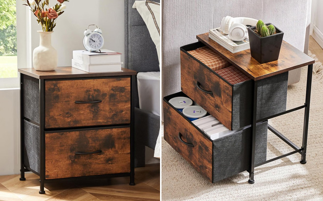 Sweetcrispy Nightstand 2 Piece Set