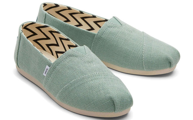 TOMS Womens Alpargata Sage Heritage Canvas Shoes