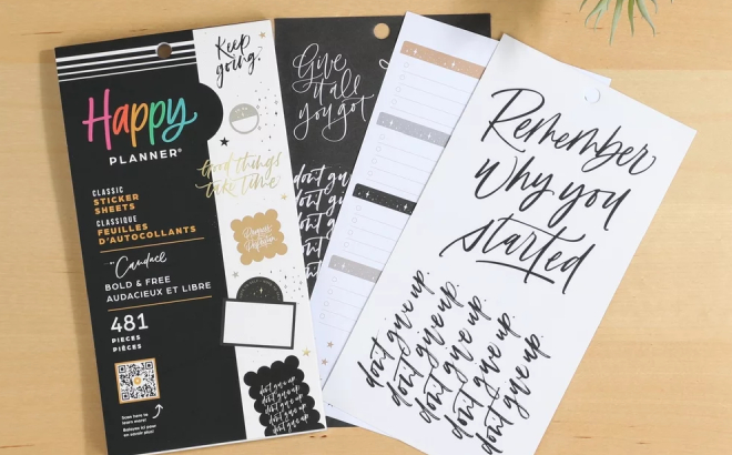 The Happy Planner 30 Sheet Bold Free Sticker Pack