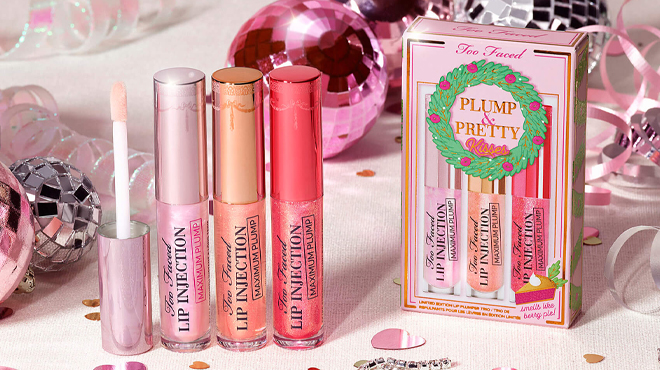 Too Faced 3 piece Maximum Plump Lip Gloss Set