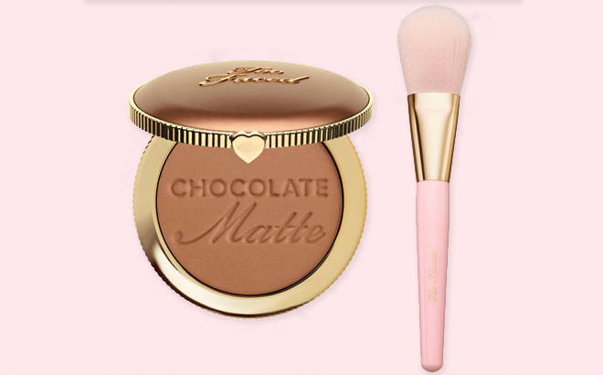 Too Faced Chocolate Soleil Matte Bronzer Powder Brush Set