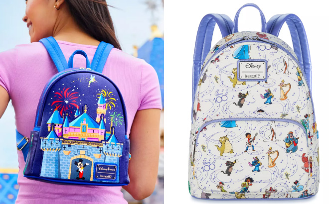 Two Disney Loungefly Mini Backpacks 2