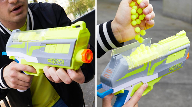 Two Images of NERF Hyper Impulse 40 Blaster