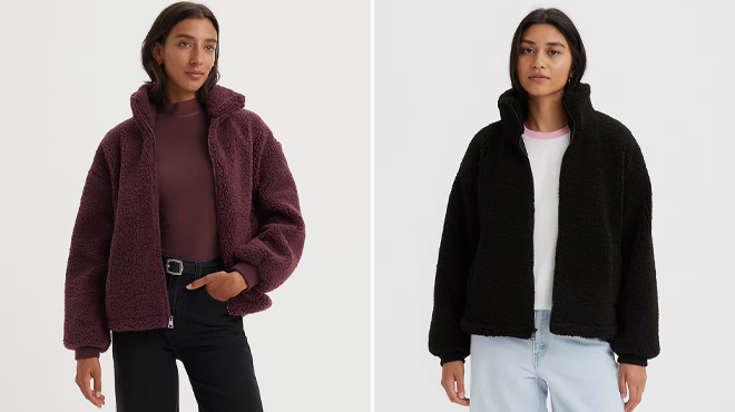 Two Levis Womens Teddy Sherpa Jackets