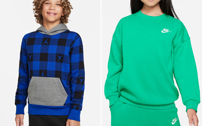 Two Nike Kids Hoodies