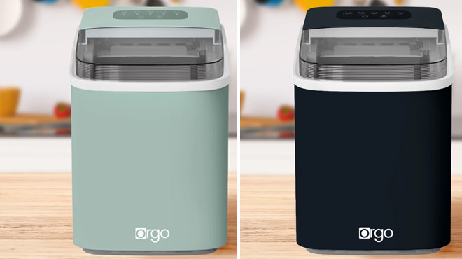 Two Orgo Products The Sierra Countertop Ice Makers on Kitchen Counter