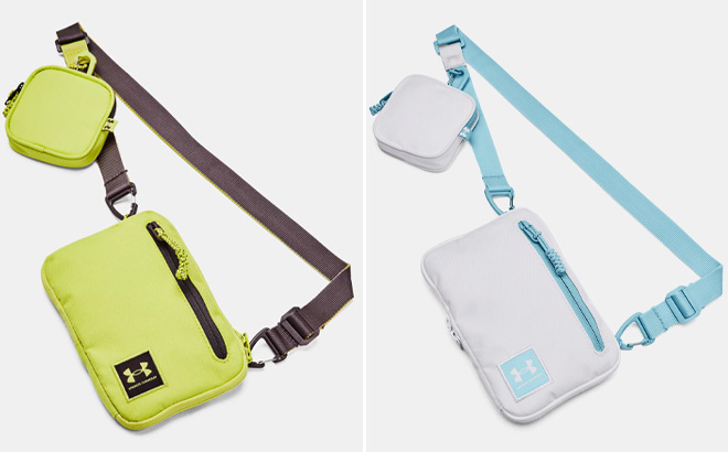 Two Under Armour London Small Crossbody Bags in Yellow and Blue