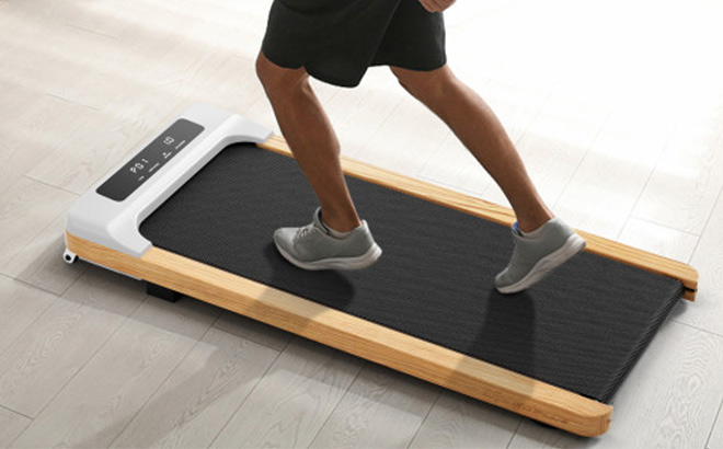 Under Desk Treadmill in Use