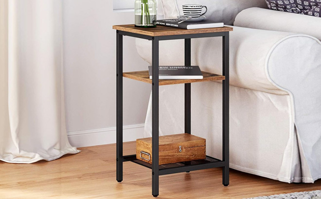 VASAGLE 3 Tier Nightstand End Table