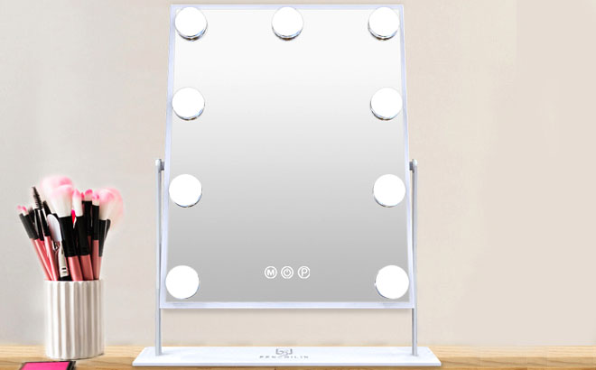 Vanity Makeup Mirror on a Table