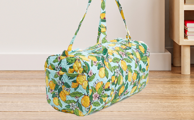 Vera Bradley Outlet Large Traveler Duffel Bag in Lemon Print