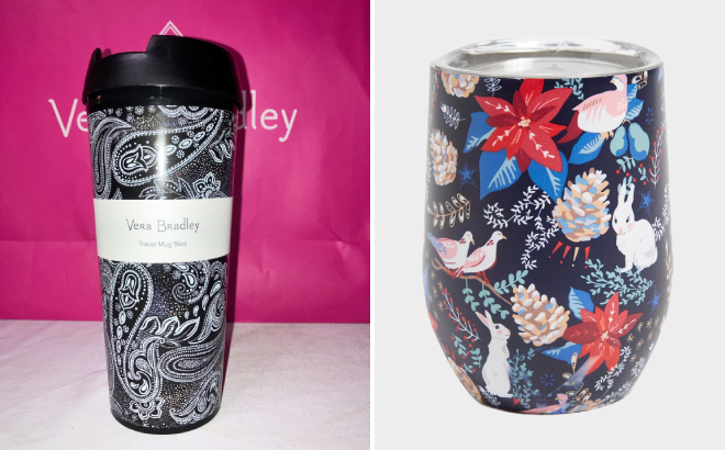 Vera Bradley Travel Mug and Wine Tumbler