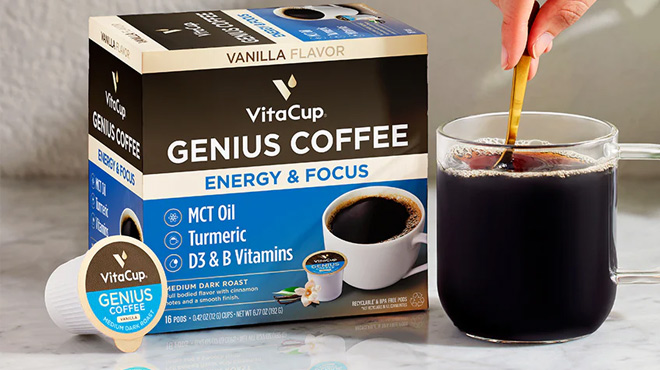 VitaCup Genius Vanilla Keto Coffee Pods 16 Count