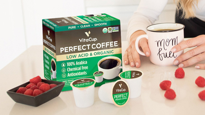 VitaCup Perfect Low Acid Coffee Pods 16 Count Pack