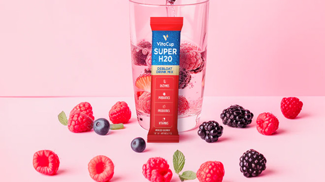 VitaCup Super H2O Digestive Health Drink Mix 16 Count