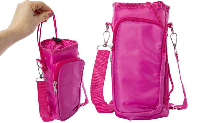 Water Bottle Sling Tote in Pink Color