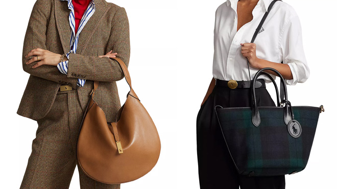 Women Holding Polo Ralph Lauren Shoulder and Tote Bags