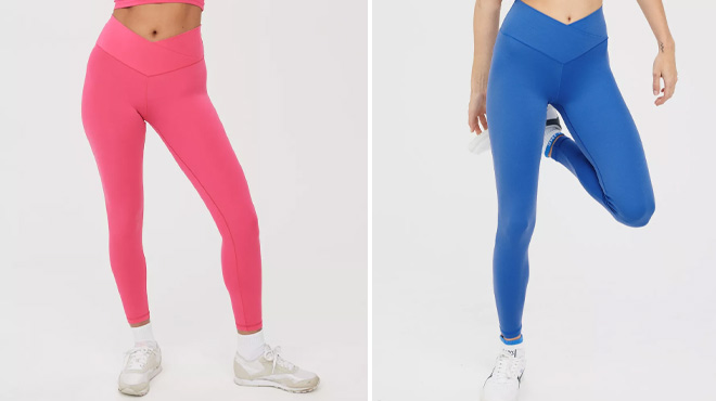 Women Wearing Offline by Aerie Real Me High Waisted Crossover Leggings