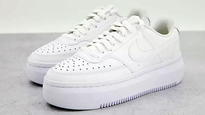 Womens Nike Court Vision Alta Leather Platform Sneakers