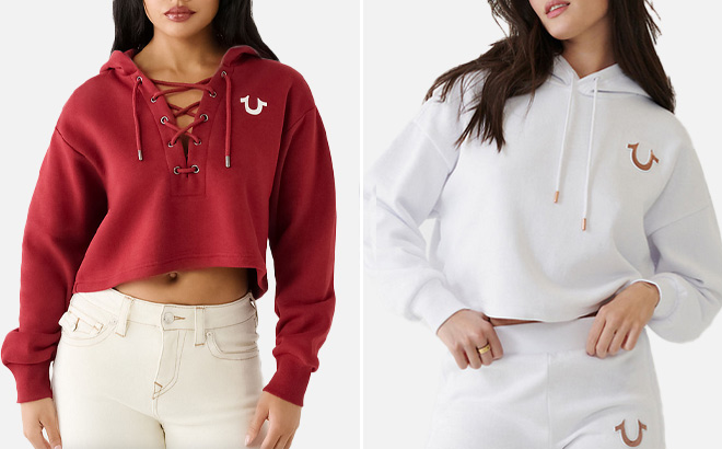 Womens Wearing True Religion Hoodies 2