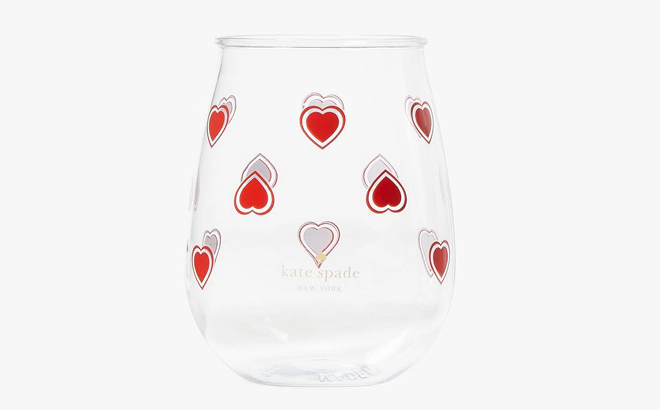 an Image of Kate Spade Heartfelt Wine Glass