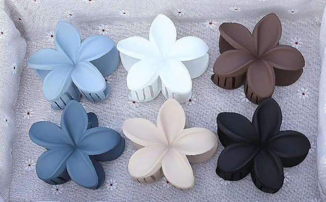 isiaipu Flower Hair Claw Clips 6 Pieces