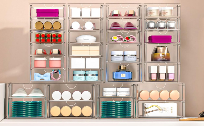 16 Drawer Acrylic Clear Makeup Organizer