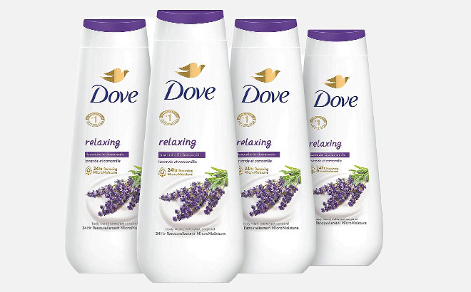 4 Pack Of Dove Body Wash at Amazon