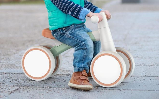 A Baby Riding the Sereed Baby Balance Bike