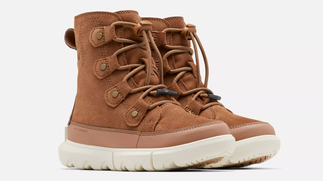 A Pair of Sorel Youth Explorer Lace Boot